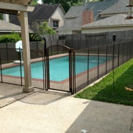 strong fening around swim pool