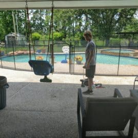 fence to keep animals out of pool