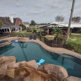 texas swim pool with safety fence