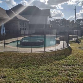 safety pool fence close to pool