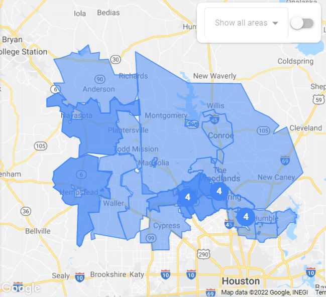 Houston areas serviced by Life Saver Of Houston