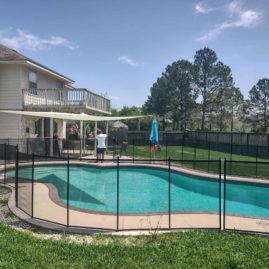 houston texas swim pool with safety fence